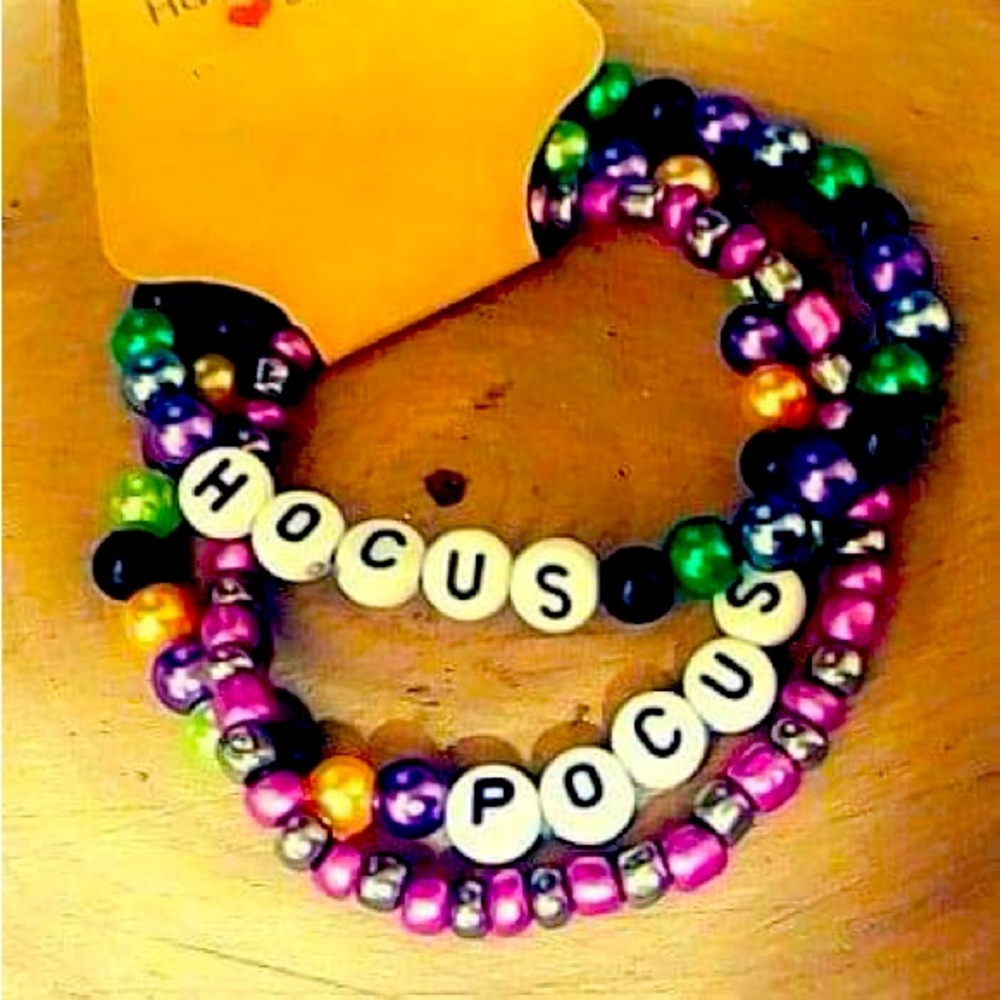 Handmade stretchy hocus pocus bracelet set